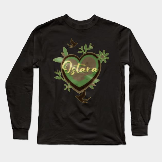 Ostara Nature Heart Design Long Sleeve T-Shirt by Ravens Nest Egg